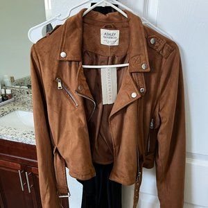 cropped tan jacket